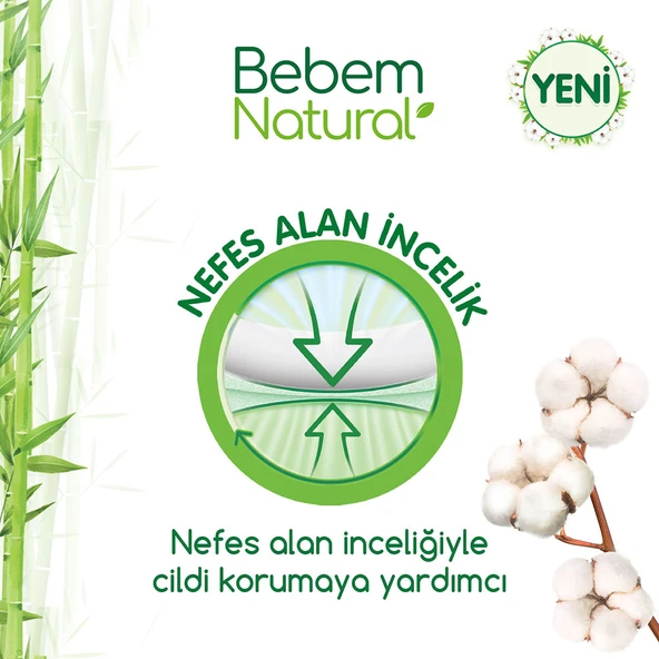 Bebem Natural Bebek Bezi 2 Beden Mini Avantajlı Paket 168 Adet - 4