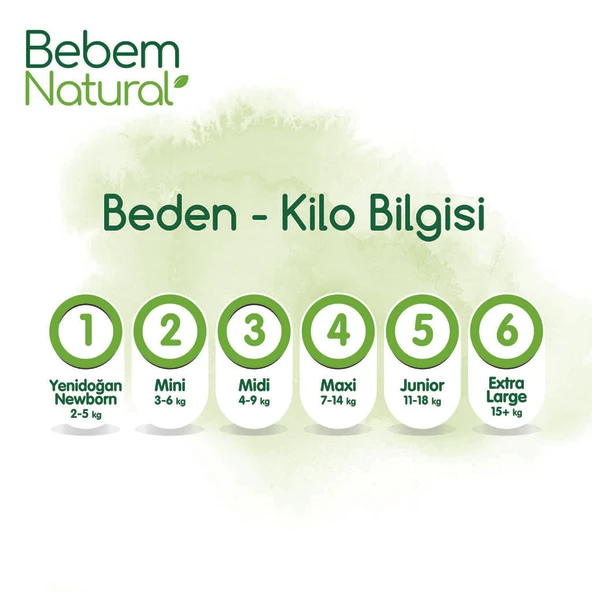 Bebem Natural Bebek Bezi 2 Beden Mini Aylık Fırsat Paketi 210 Adet - 8