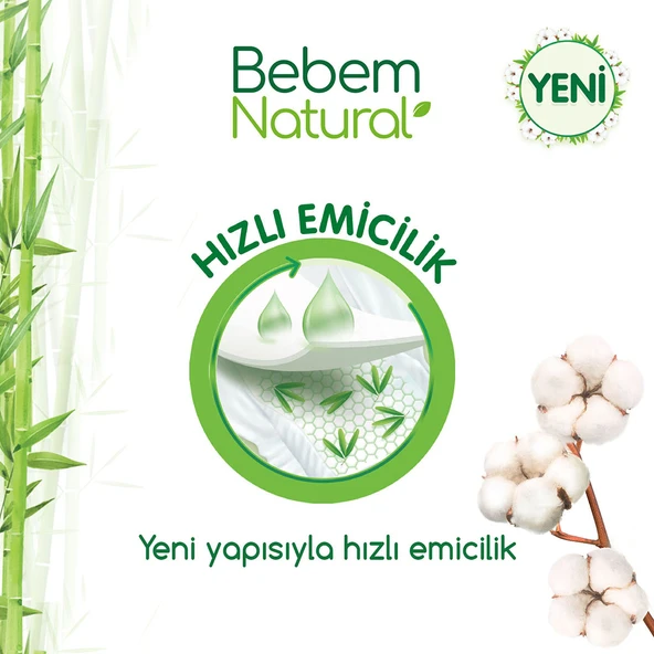 Bebem Natural Bebek Bezi 2 Beden Mini Aylık Fırsat Paketi 210 Adet - 5