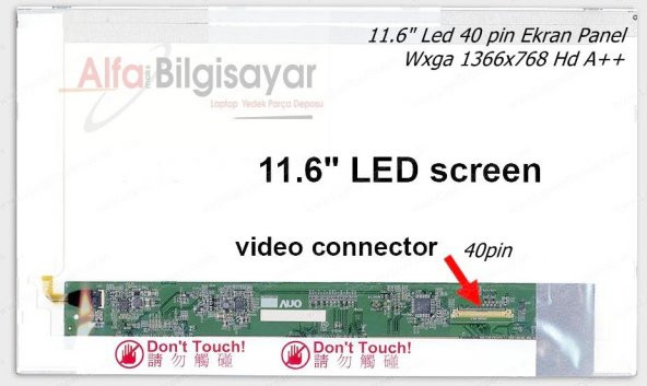 ASUS Eee PC 1101H, 1101HA, 1101HAB Ekran Lcd Panel 11.6 pin Led A+++