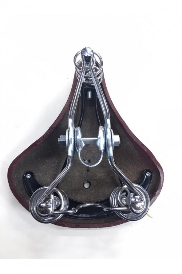 Bisiklet Sele Kösele Inn Kahverengi Krom Yaylı Retro - 4