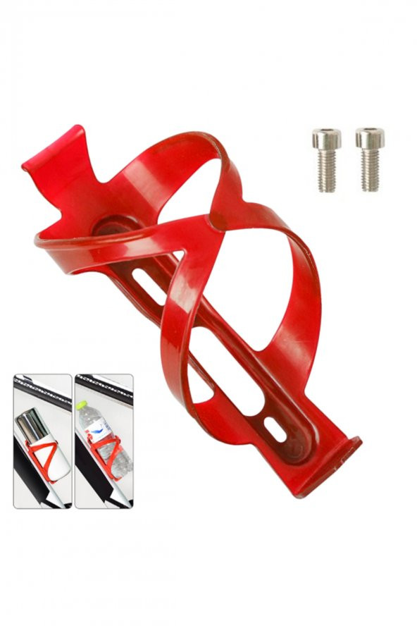 BİSİKLET ÇAMURLUK SULUK KAFES ZİL 3 LÜ AKSESUAR SETİ KIRMIZI BY İNAN - 2