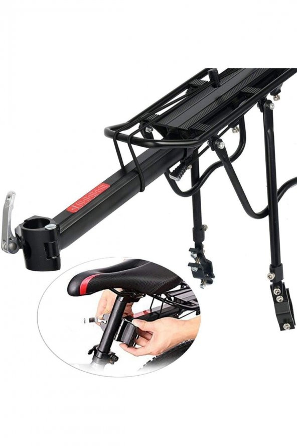 Bisiklet Arka Port Bagaj Alüminyum Ergonomik Tasarım Ayarlanabilir Bagaj Sport View Montaj Seti - 2