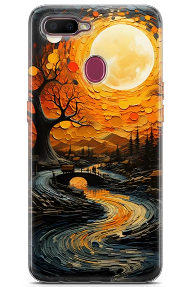 Oppo AX7 Kılıf Seri Fresh 1 Güneş Manzara AI Telefon Kılıfı