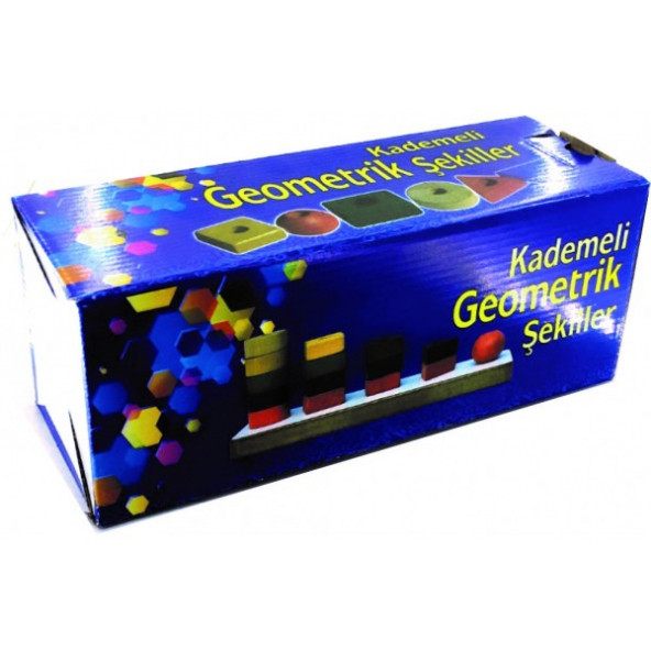 Kademeli Geometrik Şekiller ahşaptan çocuk geliştirici oyun - 2