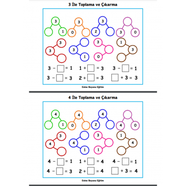 Okul Öncesi ve 1. Sınıflar İçin Matematik İşlem YAZ-SİL Kitabı - 2