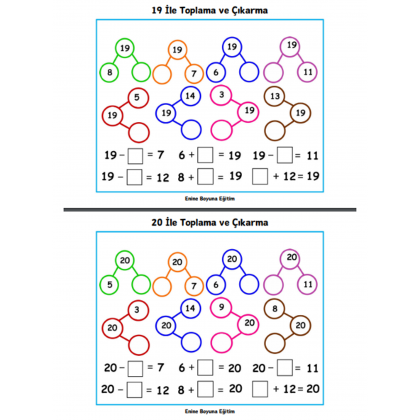 Okul Öncesi ve 1. Sınıflar İçin Matematik İşlem YAZ-SİL Kitabı - 3