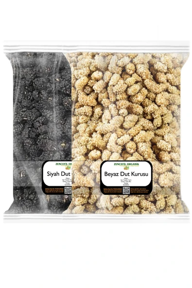 Dut Kurusu Kuru Dut 500 Gr. Beyaz Dut + 500 Gr. Siyah Dut Karadut Kurusu Dried Mulberry 1000 Gr. ürün görseli 1