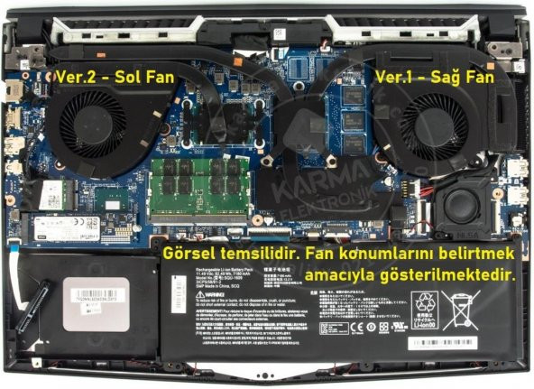Casper Excalibur G780.1030-BEJ0X-B Notebook Fan, Ver.1 (Sağ Fan) - 1