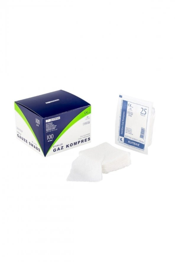 Kuteks Sterilgaz Kompres 7,5cmx7,5cm 4 Paket 100 Adet