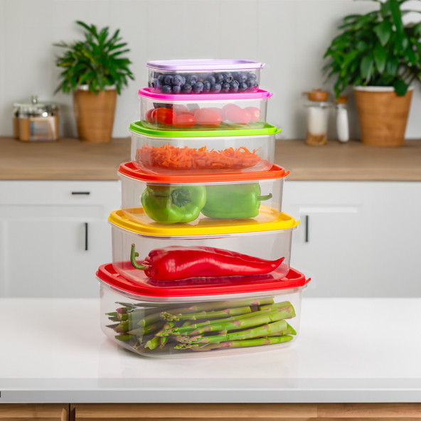 Porsima 1001 12 li Derin Dondurucu Mikrodalga Saklama Kabı - Çok Amaçlı Gıda Erzak Saklama Kabı Seti - 2