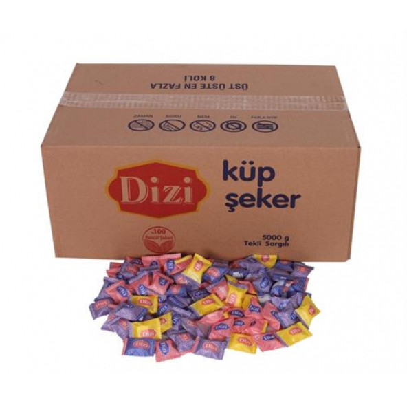 DİZİ TEK SARGILI KÜP ŞEKER 5000 GR - 3