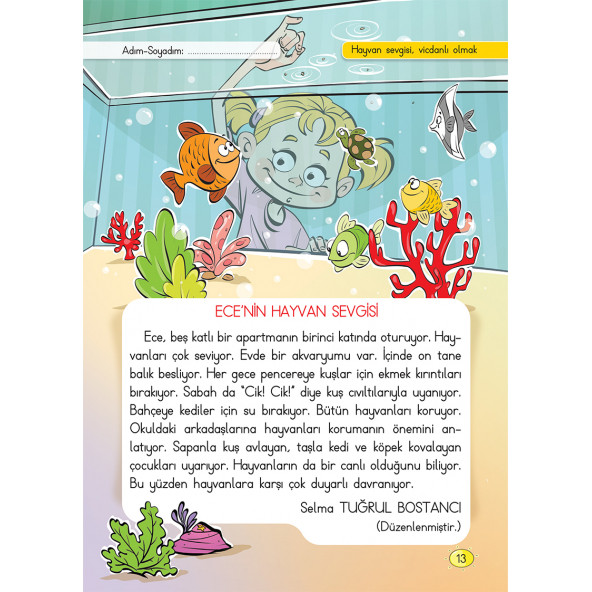 Değerlerimizle Süper Okuma Anlama 1. Sınıf - 8