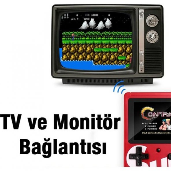 Sup 400 Nostalji Oyunlu Taşınabilir Retro Mini Atari Gameboy ALL-36165 - 4