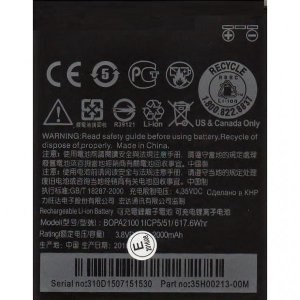 Htc Desire 310 Bopa2100 Batarya Pil - 2