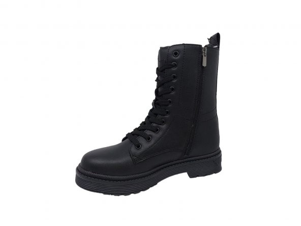 Polact 23002 Unisex Siyah Bağcıklı Fermuarlı Postal Bot - 3