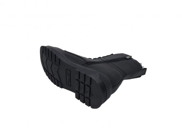 Polact 23002 Unisex Siyah Bağcıklı Fermuarlı Postal Bot - 5