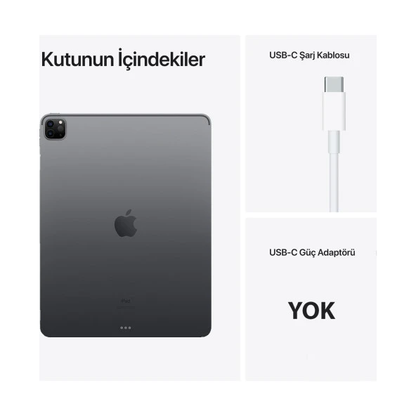 Apple iPad Pro 5. Nesil Wi-Fi 128 GB 12.9 Gri 3H901TUA TEŞHİR DEMO - 3