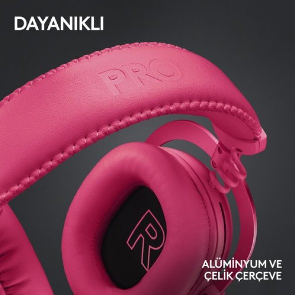 Logitech G PRO X 2 LIGHTSPEED Kablosuz DTSX Headphone 2.0 - 7.1 Surround Ses Oyun Kulaklığı - Pembe - 8