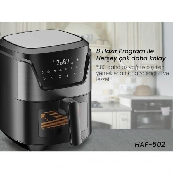 Hiking HAF-502 6 Litre Airfryer Sıcak Hava Fritözü - 2