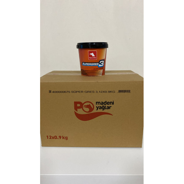 Petrol Ofisi Süper Gres Lityum Esaslı 0,9 kg x 12 adet  (KOLİ)
