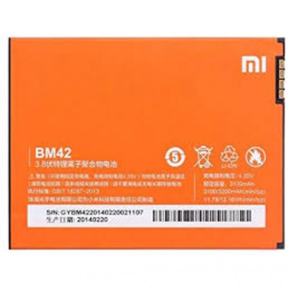 Xiaomi Redmi Note Bm42 Batarya Pil