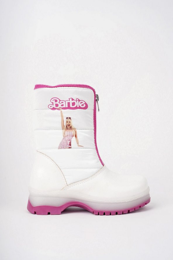 Sportmix Barbie Ortopedik Işıklı Çocuk Bot Beyaz