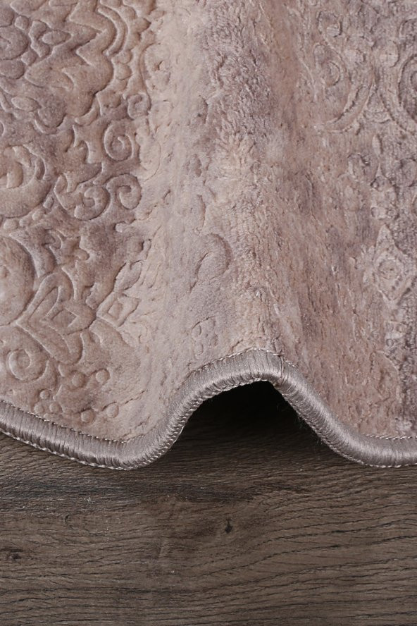 Nova Kahve Oval 60x100 + 50x60 cm 2li Banyo Paspası Seti Kaymaz Tabanlı Yıkanabilir Klozet Takımı - 3