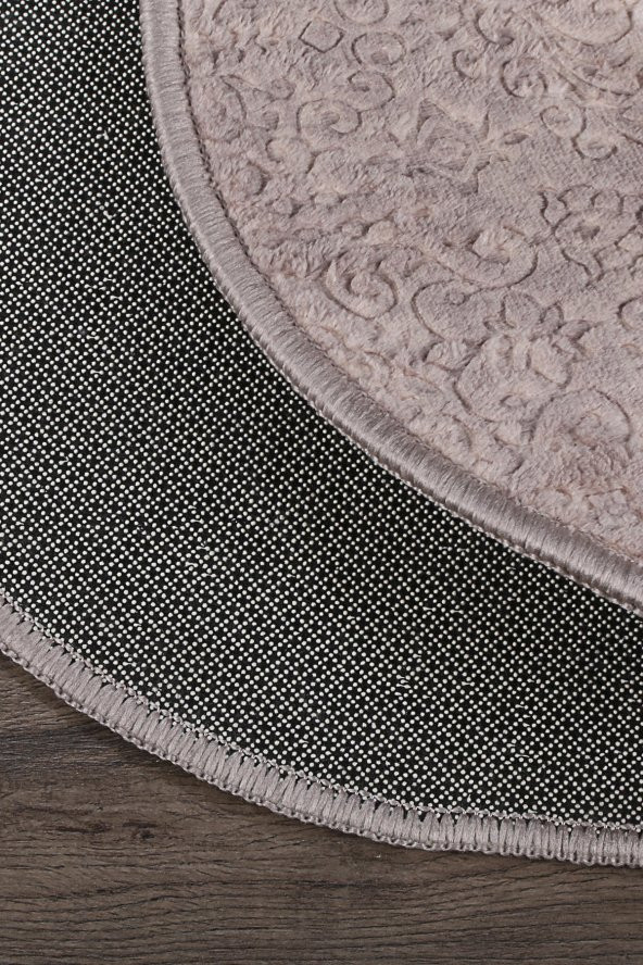 Nova Kahve Oval 60x100 + 50x60 cm 2li Banyo Paspası Seti Kaymaz Tabanlı Yıkanabilir Klozet Takımı - 4