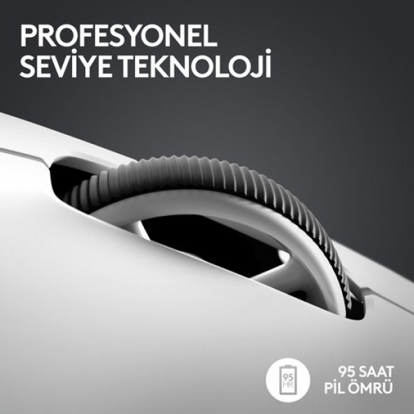 Logitech G PRO X SUPERLIGHT 2 Hafif HERO 2 Sensör 32.000 DPI LIGHTSPEED Kablosuz Oyuncu Mouse - Beyaz - Resim 9