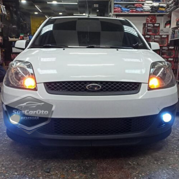 Ford Fiesta 2002-2008 Uyumlu Üniversal Astra H lip Esnek Ön Lip 2 Parça Tampon Altı Dil Karlık Ön Ek - 5