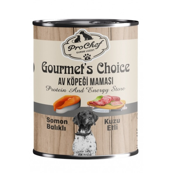 Prochef 24 Adet Gourmet's Choice Av Köpeği Maması ( 415 Gr Somon Balıklı & Kuzu Etli Konserve Yaş Mama )