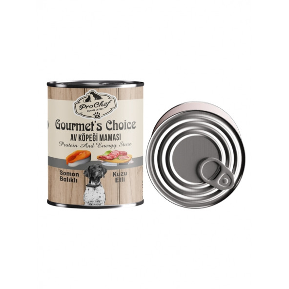 Prochef 24 Adet Gourmet's Choice Av Köpeği Maması ( 415 Gr Somon Balıklı & Kuzu Etli Konserve Yaş Mama ) - 4