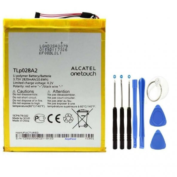 Alcatel Onetouch Pixi 3 Tablet Pil Batarya Tlp028A2 ve Tamir Seti