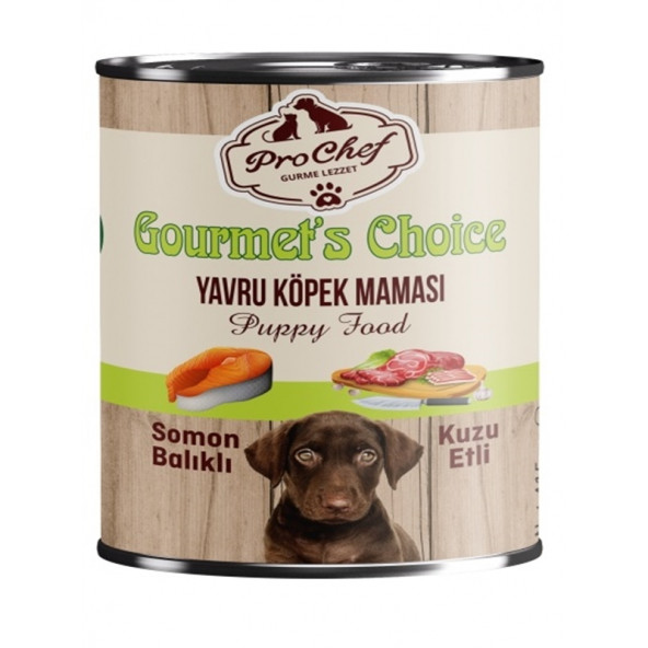 Prochef 24 Adet Gourmets Choice Yavru Köpek Maması ( 415 Gr Somon Balıklı & Kuzu Etli Konserve Yaş Mama ) - 3