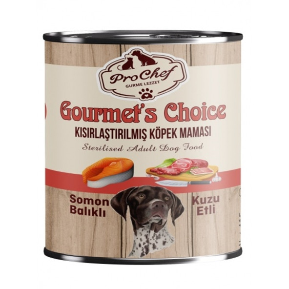 Prochef 24 Adet Gourmet's Choice Kısırlaştırılmış Köpek Maması ( 415 Gr Somon & Kuzu Etli Konserve Yaş Mama ) - 3