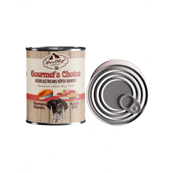 Prochef 24 Adet Gourmet's Choice Kısırlaştırılmış Köpek Maması ( 415 Gr Somon & Kuzu Etli Konserve Yaş Mama ) - 4