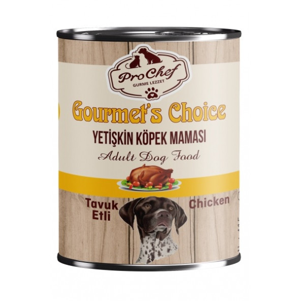 Prochef 24 Adet Gourmet's Choice Yetişkin Köpek Maması ( 415 Gr Tavuk Etli Konserve Yaş Mama )