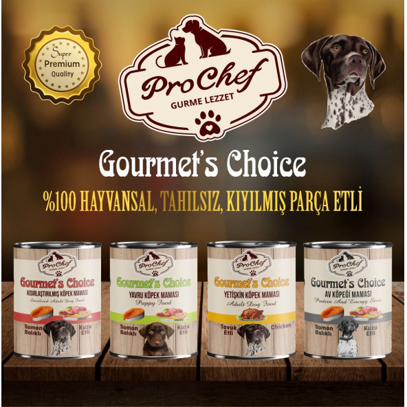 Prochef 24 Adet Gourmet's Choice Yetişkin Köpek Maması ( 415 Gr Tavuk Etli Konserve Yaş Mama ) - 6