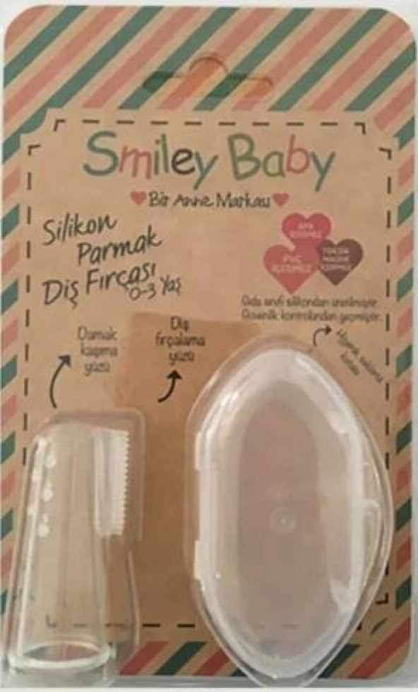 Bio Smile Parmak 0 - 3 Yaş Çocuk Diş Fırçası - Şeffaf