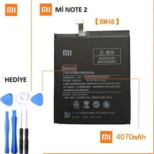 Xiaomi Mi Note 2 Pil Batarya Bm48 ve Tamir Seti