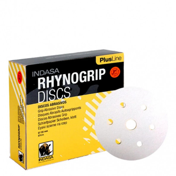 Indasa Rhynogrıp Plus Disk 150 mm. 6 Delikli Kuru Zımpara 50 Ad.