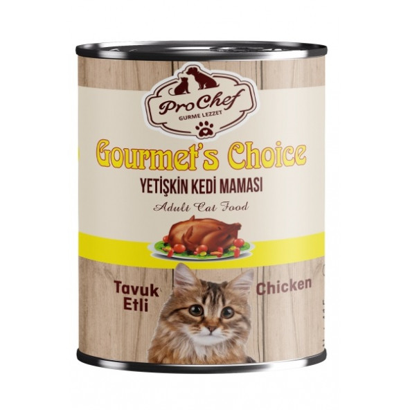 Prochef 24 Adet Gourmet's Choice Tavuklu Kedi Maması ( 415 Gr Tavuk Etli Konserve Yaş Mama )