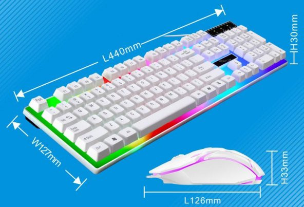 Ally G21b Led Işıklı Oyuncu Klavye Mouse Seti - 5
