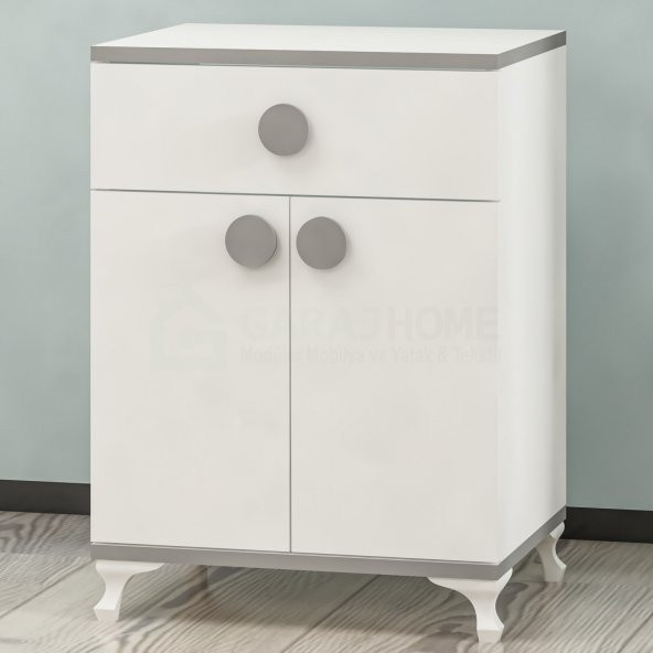 Garaj Home Yıldız Kapaklı Komodin- Gri - 3