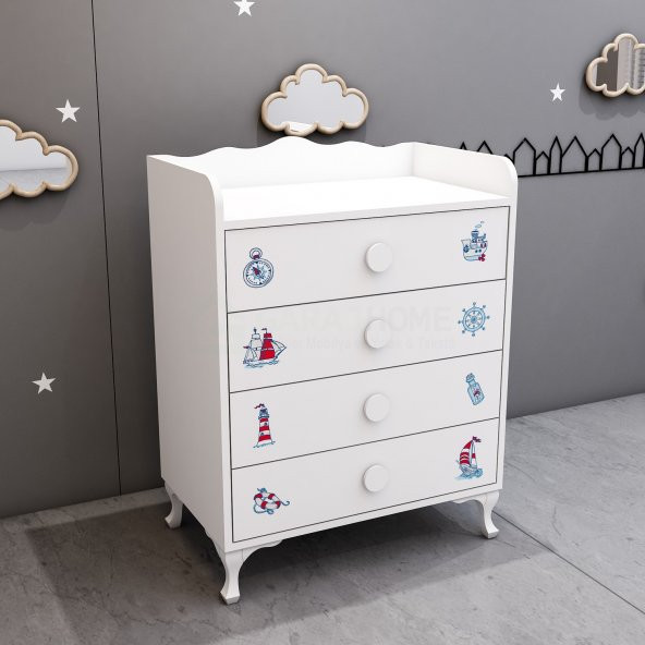 Garaj Home Şifonyer Denizci 4 Çekmeceli - 3
