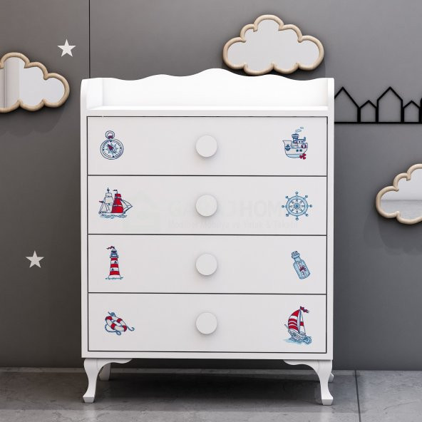 Garaj Home Şifonyer Denizci 4 Çekmeceli - 4