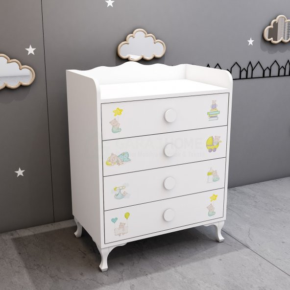 Garaj Home Şifonyer Ayıcık 4 Çekmeceli - 5