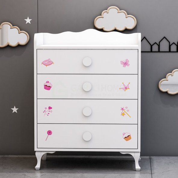 Garaj Home Şifonyer Prenses 4 Çekmeceli - 3