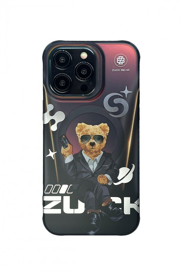 ZuckBear iPhone 15 Pro Uyumlu  Berlin Boss Magsafe 3D Baskılı Kılıf Kapak